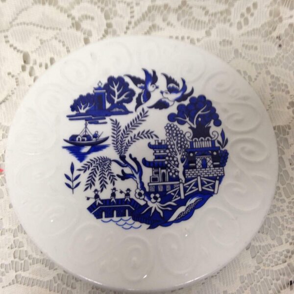 Beautiful, Gibson, Blue Willow, 6.5in Round Ceramic Dish - Under Plate-Tea Tile