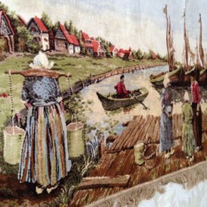 Vintage, Beautiful, Souvenir of Holland Tapestry 68in x 56in