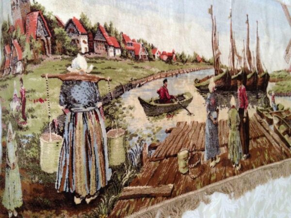 Vintage, Beautiful, Souvenir of Holland Tapestry 68in x 56in