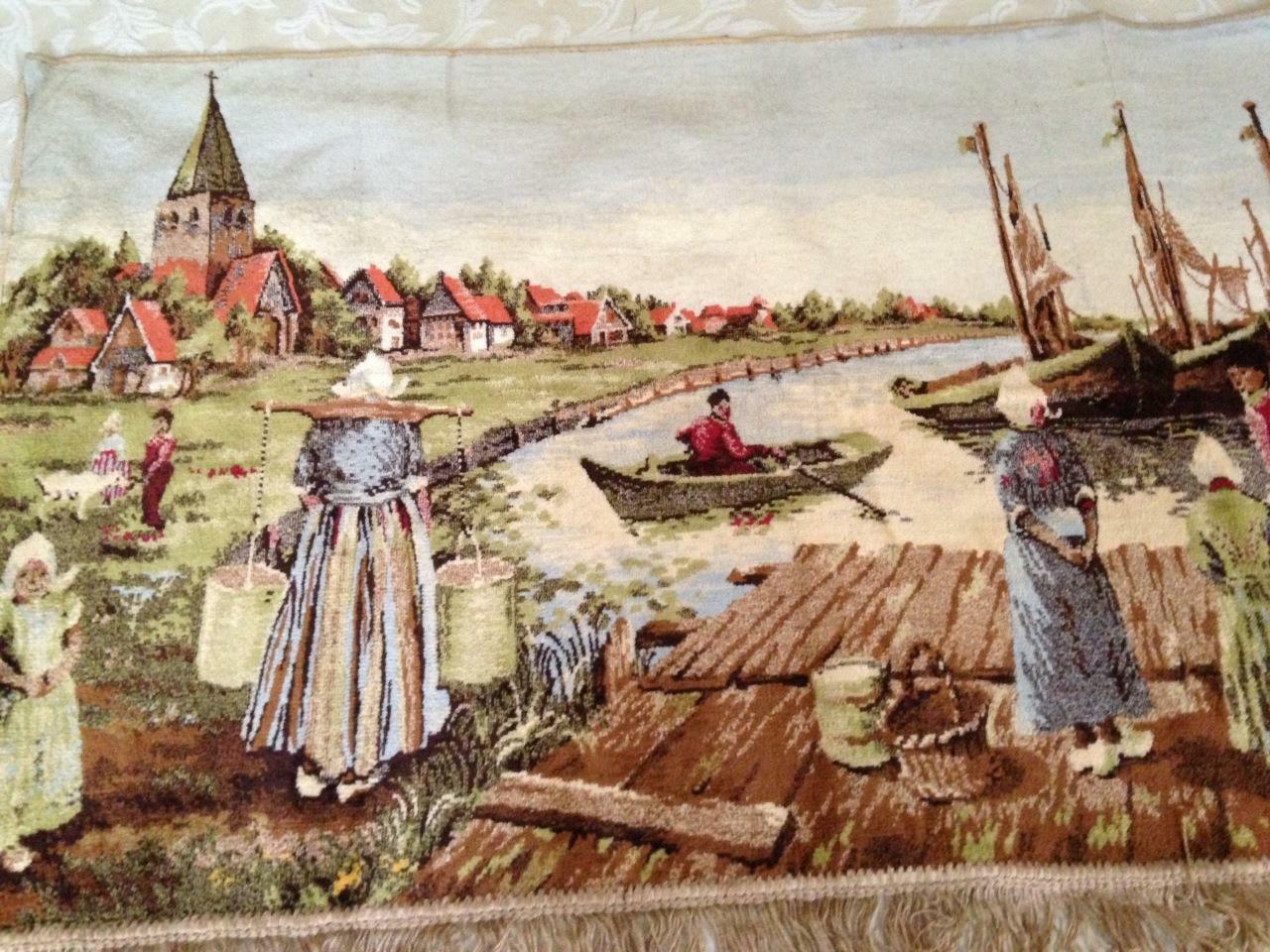 Vintage, Beautiful, Souvenir of Holland Tapestry 68in x 56in