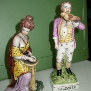 Vintage, Pair of Staffordshire Falcon and Purity Figurine