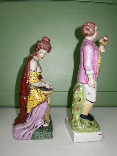 Vintage, Pair of Staffordshire Falcon and Purity Figurine