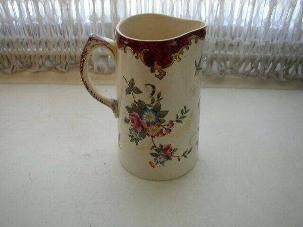 Antique, Rare, Chelsea Birds and Floral Pitcher