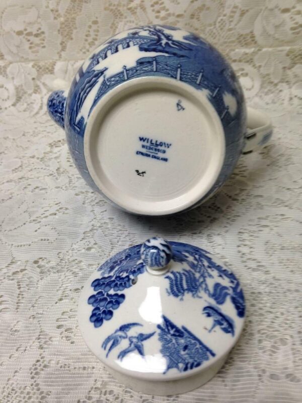 Vintage, Wedgwood, Etruria England, 8-pc Blue Willow Tea Set