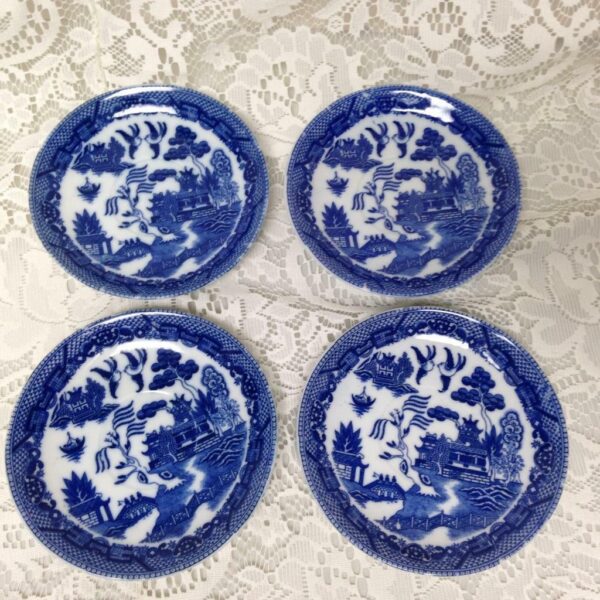 Vintage, Rare, 1947-1952 Occupied Japan, Blue Willow 10pc Tea Set for 4