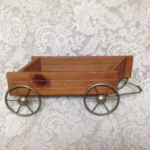 Vintage, Wooden Wagon-Planter Decor 16in x 5in x 5in