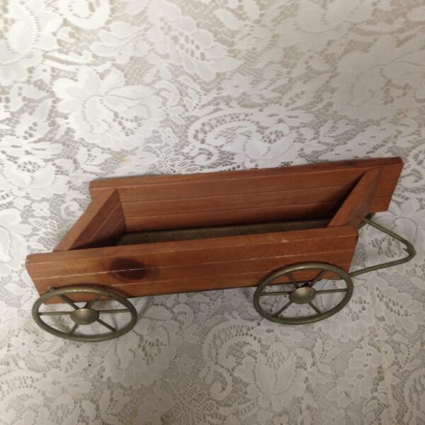 Vintage, Wooden Wagon-Planter Decor 16in x 5in x 5in