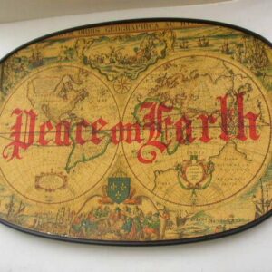 Vintage, Tray: Peace on Earth, 1643 Map of the World