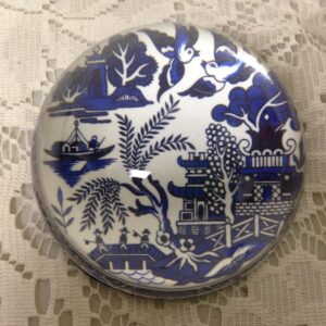 Beautiful, Rare, 3-inch Blue Willow Paper Weight