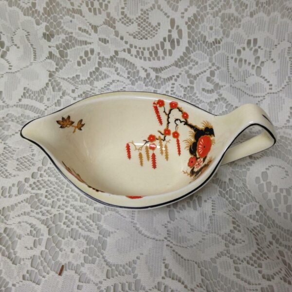 Vintage, Rare, Wedgwood, England,Variant,Gaudy Blue Willow 2pc Gravy-Sauce Boat