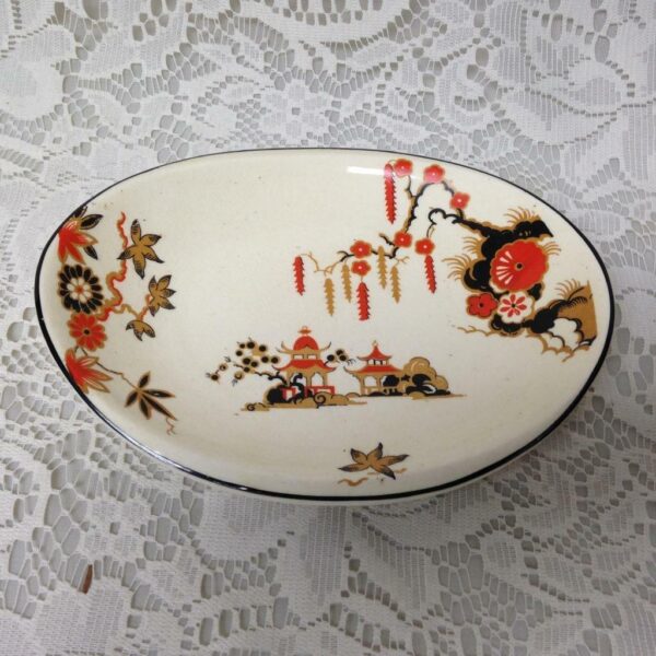 Vintage, Rare, Wedgwood, England,Variant,Gaudy Blue Willow 2pc Gravy-Sauce Boat