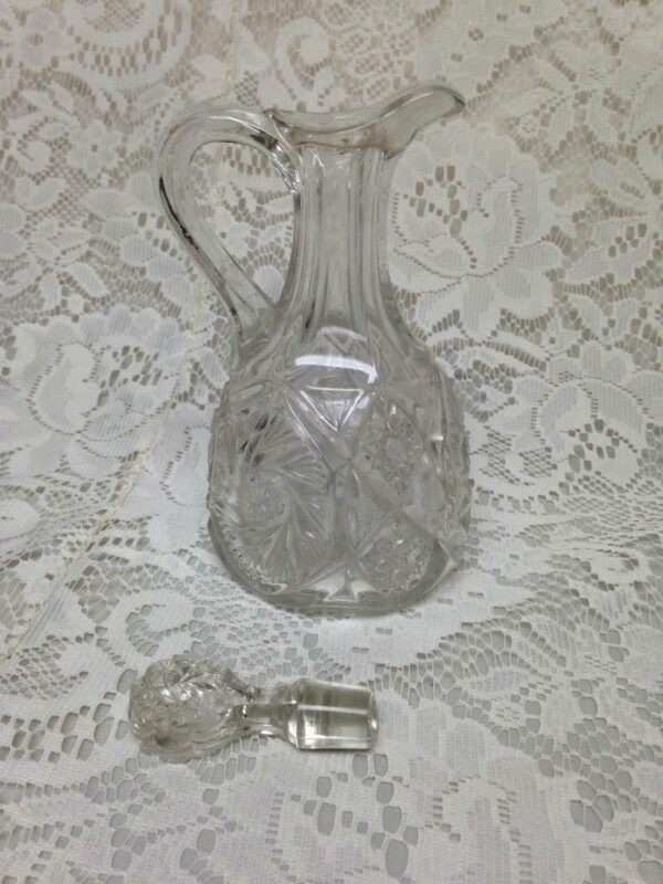 Vintage, Old American Pressed Glass, Blown Condiment 7.5in x 3.5in