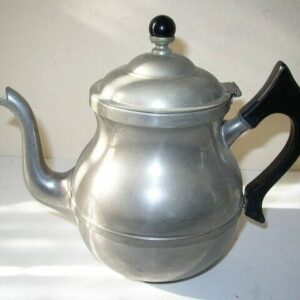 Vintage, Kar A Van 9" H x 11"W Pewter Teapot