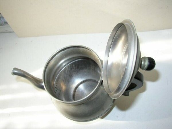 Vintage, Kar A Van 9" H x 11"W Pewter Teapot