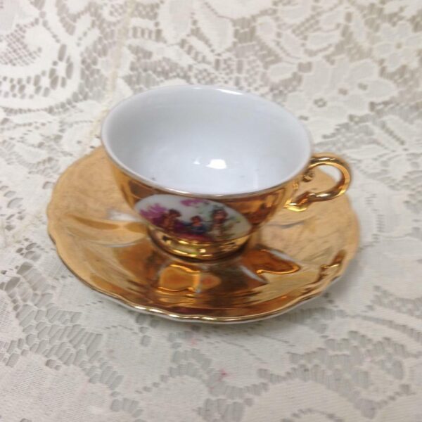 Vintage Rare, Fragonard Gilded 4pc Tea Set