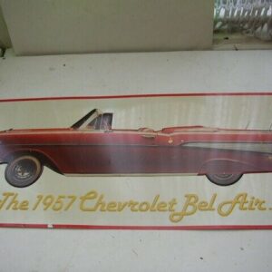 1957 Chevrolet Bel-Air Enameled on Coppe3 Advertising Sign