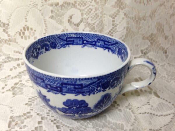 Antique, Rare, Ridgway Blue Willow 2pc Cup and Breadplate