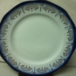 Vintage, Saxon China, Flow Blue, 9.5in Lunch Plate