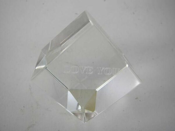 Beautiful, I Love You, Square Glass Paperweight