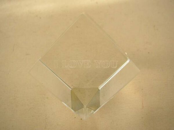 Beautiful, I Love You, Square Glass Paperweight