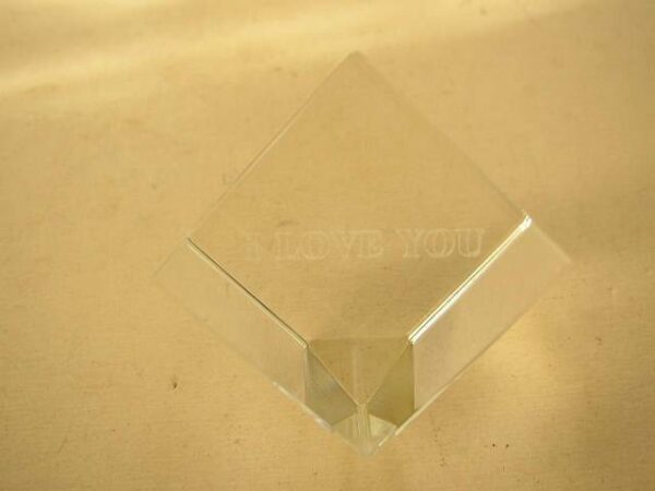 Beautiful, I Love You, Square Glass Paperweight