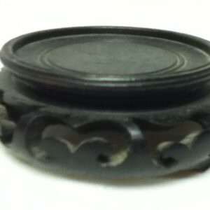 Vintage, Beautiful, 4.5in D, Black Wood Vase Stand