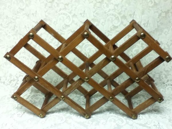 Vintage, Medium Size 21in x 7in x 4in Wooden Bottle or Wine Rack