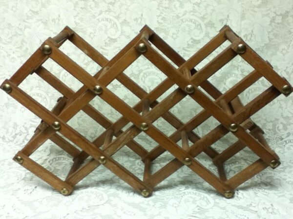 Vintage, Medium Size 21in x 7in x 4in Wooden Bottle or Wine Rack