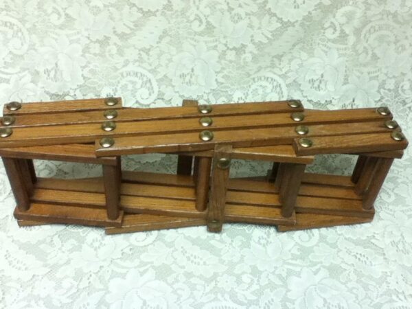 Vintage, Medium Size 21in x 7in x 4in Wooden Bottle or Wine Rack