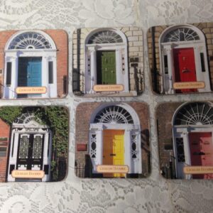 Vintage, 6pc Georgia Doorway Coasters 4in sq