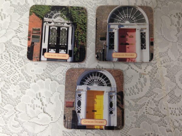 Vintage, 6pc Georgia Doorway Coasters 4in sq