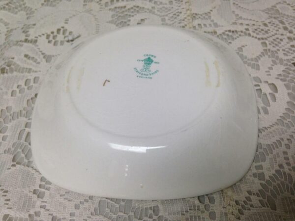 Vintage, Crown Staffordshire Old Coach House Bread Plate or Candy Dish 5in sq