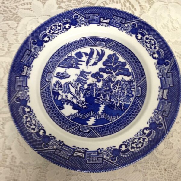Vintage, Blue Willow 2pc Woods & Sons Dinner Plate 10in D