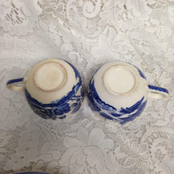 Vintage, Blue Willow, 2pc Cups 2.5in x 5in