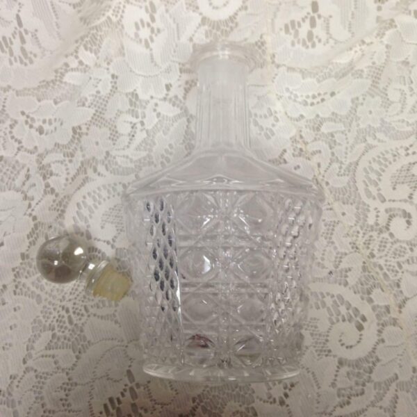 Vintage, Old American Pressed Glass Liquor or Wine Jug 10in H x 5in D