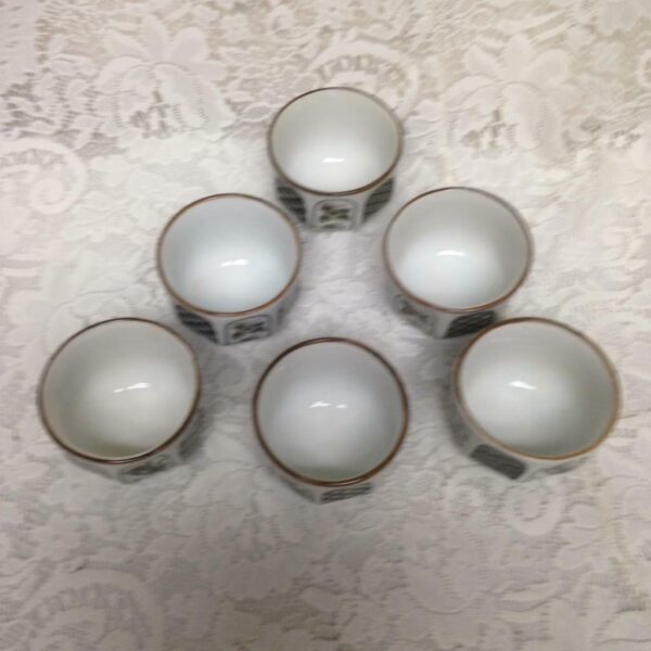 Vintage, Japan, 6pc Handless Tea Cups 2.5in x 3in D