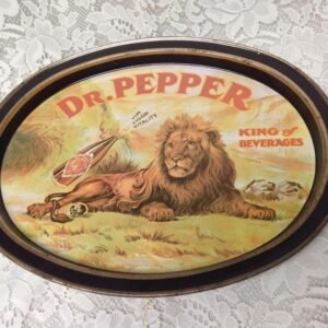 Vintage, Rare, Dr. Pepper Advertising Tin Serving Tray 14.5in x 12in x 6.5in D