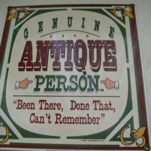 Antique Person Sign, Quality Porcelain on Steel