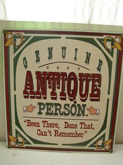 Antique Person Sign, Quality Porcelain on Steel