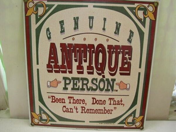 Antique Person Sign, Quality Porcelain on Steel