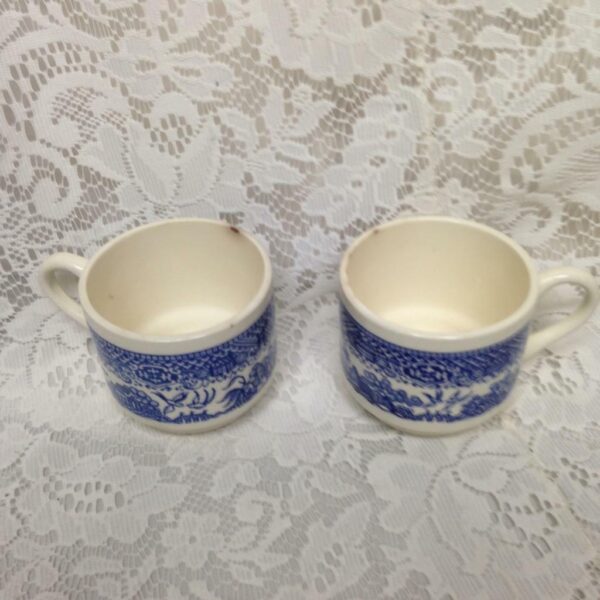 Vintage, Willoware USA, Blue Willow 4pc Cups and Saucers