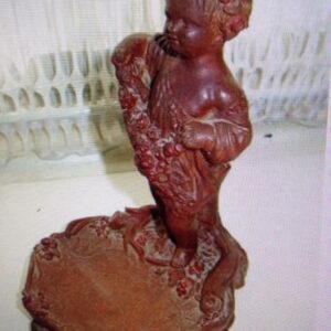 Vintage, 1940s Wood Composition Girl with Roses Figurine (kfte) This is a ado