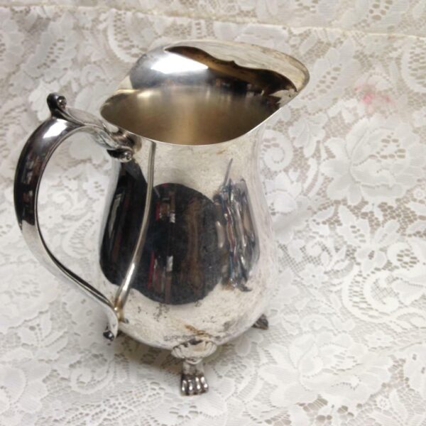 Vintage Leonard Silver Plated Footed Pitcher with Ice Guard 9n x 8in