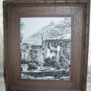 Vintage, Unusual Framed Black and White Artwork