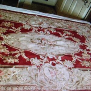 Vintage, Fabulous, Large 72“x48“, Handmade Petit Point Floral Tapestry