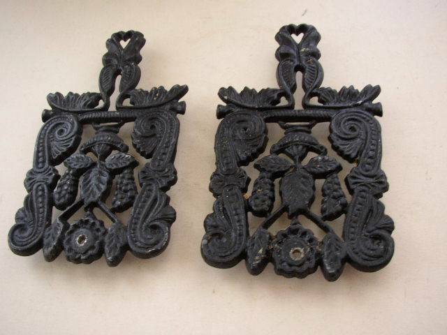 Vintage Pair of Cast Iron Hot Pot- Trivet