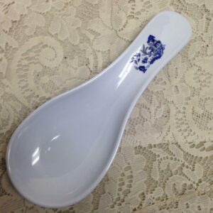 Blue Willow Melamine Plastic Spoon Rest 9.5in L x 3.5in W