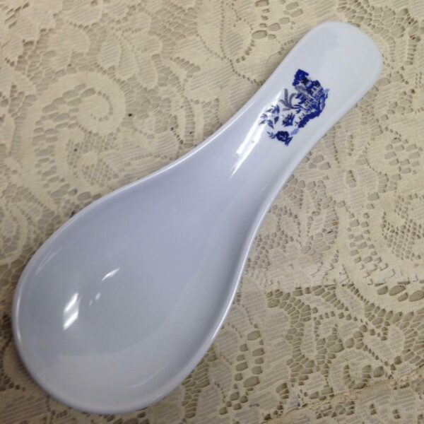 Blue Willow Melamine Plastic Spoon Rest 9.5in L x 3.5in W