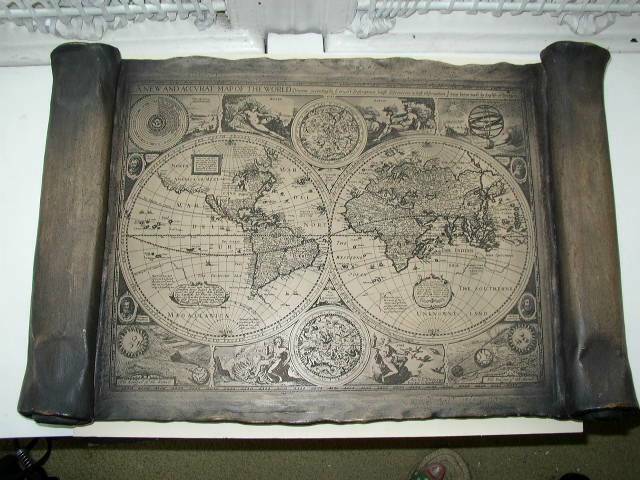 Vintage, Reproduction, 16th C. Map of the World- Artwork Wall Decor 23in x 15in
