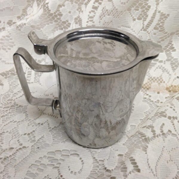 Vintage, 4pc Blue Willow Stainless-Chrome Small or Single Tea Set (B)